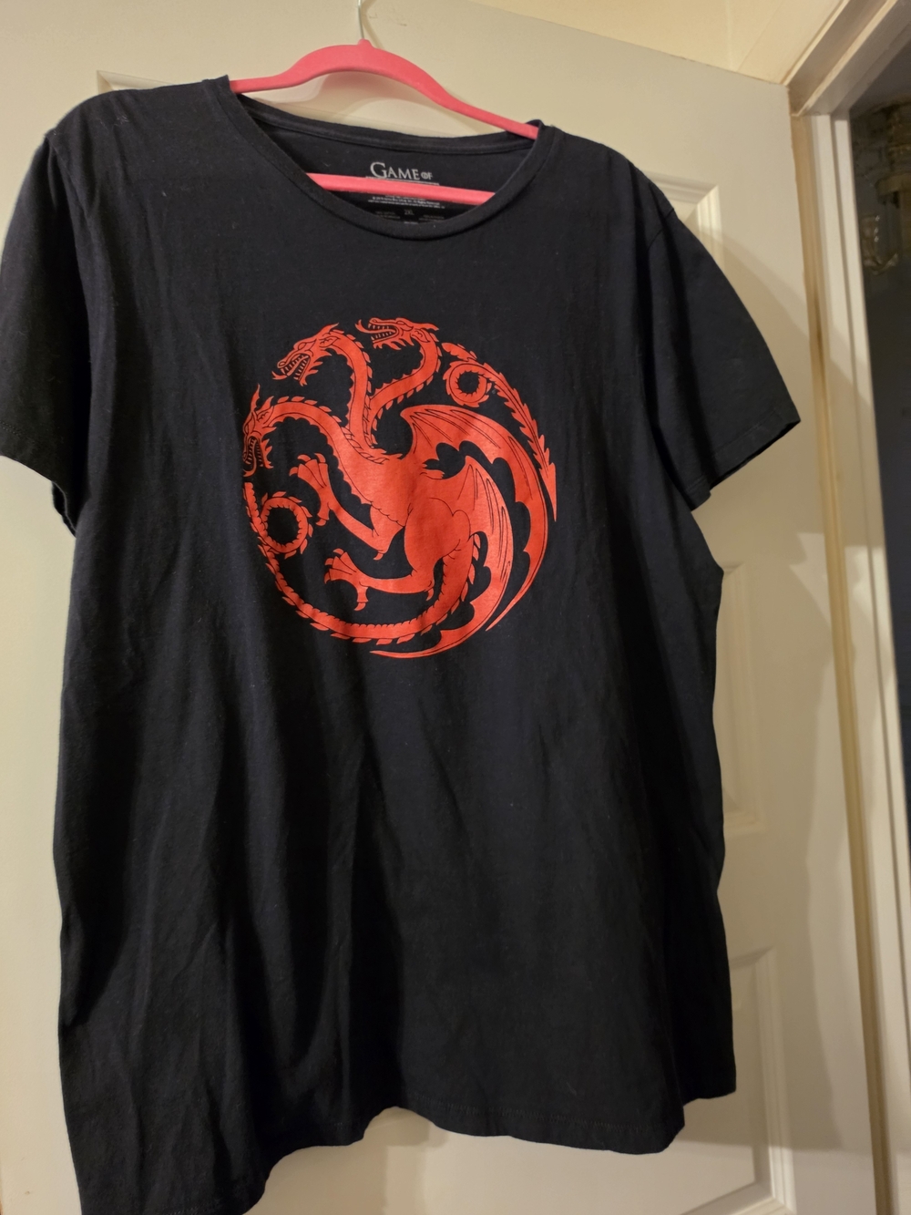 Game of Thrones Black T-Shirt with Red Targaryen Sigil